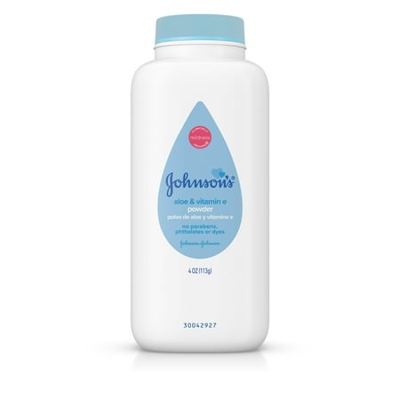Johnsonâs Naturally Derived Cornstarch Baby Powder with Aloe & Vitamin E, 4 oz