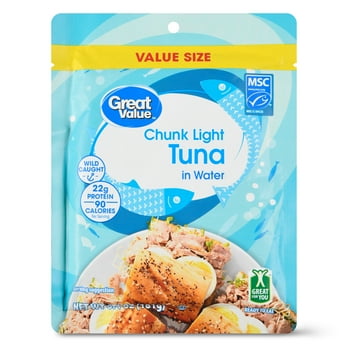 Great Value Premium Wild Caught Chunk Light Tuna, 6.4 oz