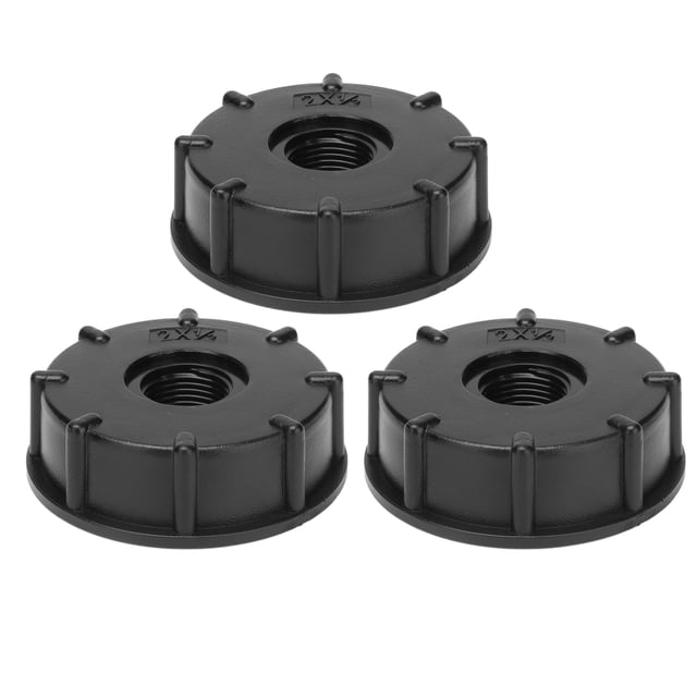 Conector de tanque IBC de 3 piezas, adaptador de drenaje de manguera de rosca gruesa, accesorio de plástico de 60 mm de diámetro interior G1/2