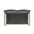 thumbnail image 5 of Camdyn Outdoor Wood and Wicker Loveseat, Mixed Black, Light Gray Wash, 5 of 6