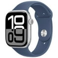 thumbnail image 2 of Apple Watch Series 10 (GPS) 46mm Silver Aluminum Case with Denim Sport Band S/M -Open Box, 2 of 5