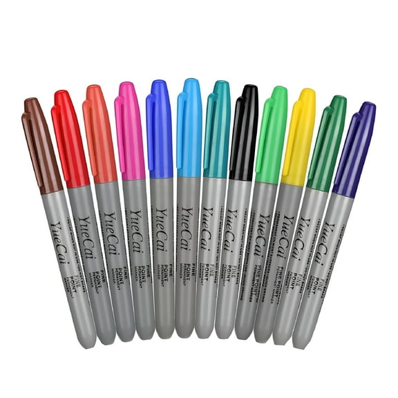 CCOCC Color Easy Use Marker Pen 12 Tattoo To Pen Skin Marking Dual Tip Piercing Tattoo Accessories 10ml