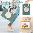 thumbnail image 4 of KOMI for iPad 9th/ 8th/ 7th Generation Case (iPad 10.2 inch Rugged Case 2021/2020/2019) with Screen Protector, Rotating Stand/Pencil Holder/Carrying Shoulder Strap Morandi Color (Emerald Green), 4 of 5