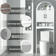 thumbnail image 5 of HARIPUL Over Toilet Storage Cabinet, Bathroom Space Saver Organizer with Doors and Shelves, Freestanding, Gray, 5 of 7