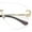 Light Gold - Clear, variant on Oversize Luxury Hip Hop Gangster Swagger Rimless Racer Shield Eyeglasses [Light Gold]