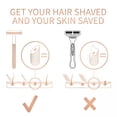 thumbnail image 5 of EXLEAF Safety Razor for Women with 5 Double Edge Blades,Double Edge Razor,Single Blade Razors for Women and Men,Reusable&Plastic Free-Rose Gold, 5 of 7