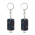thumbnail image 2 of Goofa Joystick Gamepad Printed Rectangular Metal Keychain Bag Charm Floral Charm for Purse Keys Metal Keyring Gift for Women Accessories, 2 of 7