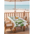 thumbnail image 2 of Outdoor Tablecloth with Umbrella Hole for Patio/Picnic/Party/Camping, Summer Botanical Waterproof Table Cloth Rectangle Table Cover Washable, Watercolor Acorn Spring Plant Leaves (60"x 84"), 2 of 8