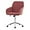 Rose and Silver, variant on Velvet Office Desk Chair with Silver Base, with Wheels,Modern Height Adjustable 360 Degree Swivel Upholstered Vanity Chairs with Arms for Living Room Bedroom,Rose