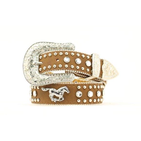 M & F Western N4427644-18 0,25 Po G1 Heures de Fonctionnement Strass Ceintures Nocona&44; Brun Moyen
