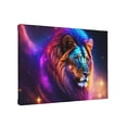 thumbnail image 6 of LNWH Wall Art Prints, Colorful Purple Lion Pattern Canvas Painting for Living Room Bedroom Office Home Wall Decoration, 11.8x7.8 Inch, 6 of 8