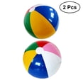 thumbnail image 1 of BRIGHTFUFU Paquete de 2 pelotas de playa inflables de colores arcoíris para fiestas en la playa y la piscina., 1 of 1