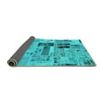 thumbnail image 2 of Ahgly Company Indoor Round Patchwork Turquoise Blue Transitional Area Rugs, 6' Round, 2 of 4