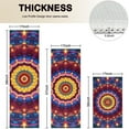 thumbnail image 4 of Colorful Tie Dye Luminous Mandala Pattern Kitchen Rugs Sets Of 3,Kitchen Runner Rugs Non Skid Washable,Decorative Kitchen Floor Mats for Kitchen,Sink,Laundry,17"x30"+ 17"x47" + 17"x59", 4 of 6