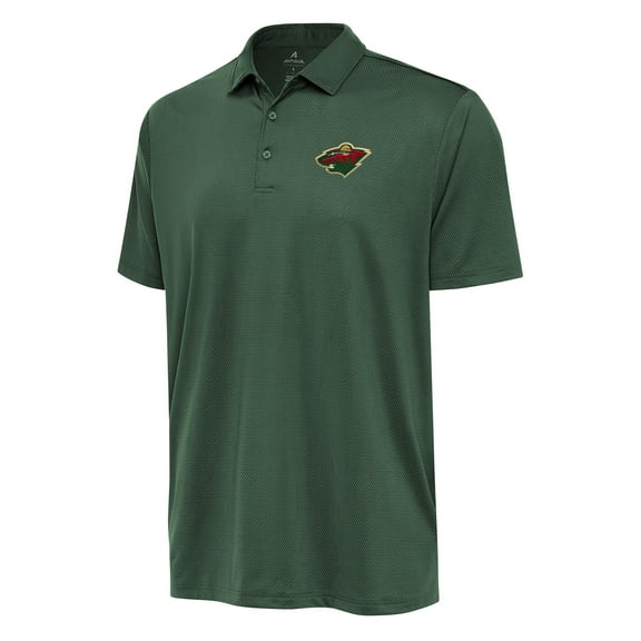 Men's Antigua Green Minnesota Wild Ellipse Polo