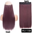 thumbnail image 1 of Typpkmm Hair Extensions, 5 Clip Recto Synthetic Fiber, 22 Inch Red Black Blonde Clip In Hairpiece for Women, 1 of 7