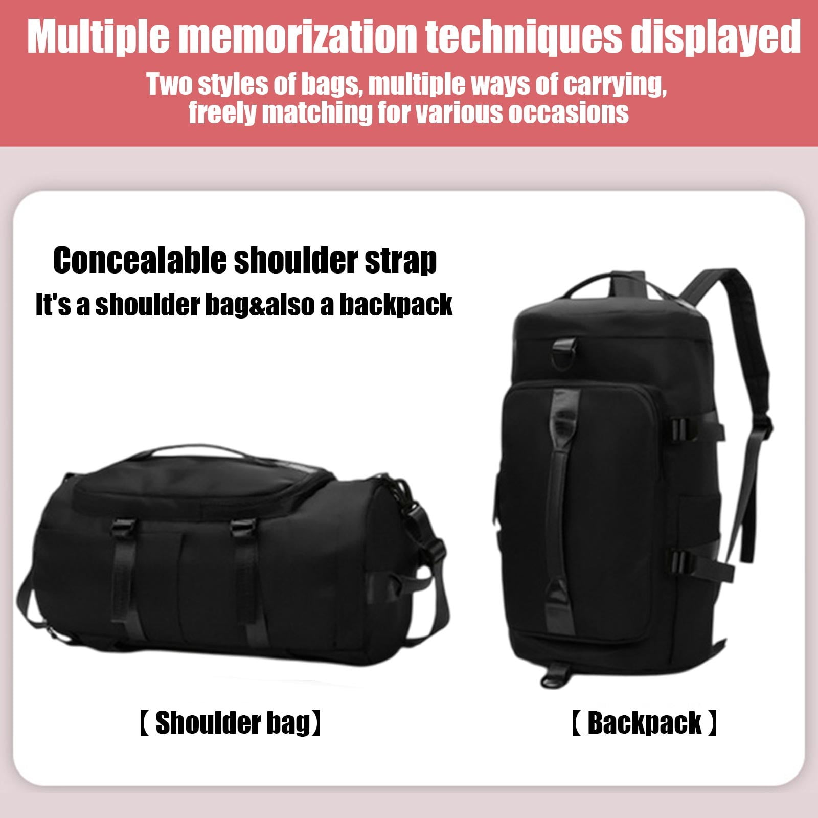 Gym Bag for Men and Women Sports Duffle Bag Travel Backpack Weekender Overnight Bag with Shoes Compartment and Wet Pocket