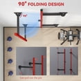 thumbnail image 6 of YYAo Barbell Bench Presses with Pull Up Bar, Wall Mounted and Adjustable, Squat Rack with 1000 Pounds Capacity, Red, 6 of 7