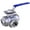 T-Type, variant on WOG1000 3-Way 304 Stainless Steel Ball Valve L-Type 1/4" NPT FPT SS304 SUS304