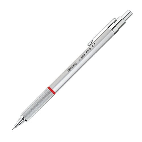 rOtring Rapid PRO Mechanical Pencil, 0.7 mm, Silver Chrome Walmart