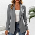 thumbnail image 4 of Perfectbot Women Open Front Blazer Jacket, Long Sleeve Lapel Casual Suit Coat for Office Business Outfits, 4 of 5