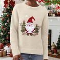 thumbnail image 4 of ZHOUCHANKIDS Christmas Sweaters for Women - Funny Festive Womens Christmas Sweaters - Cute Winter Holiday Outfit Beige L, 4 of 5