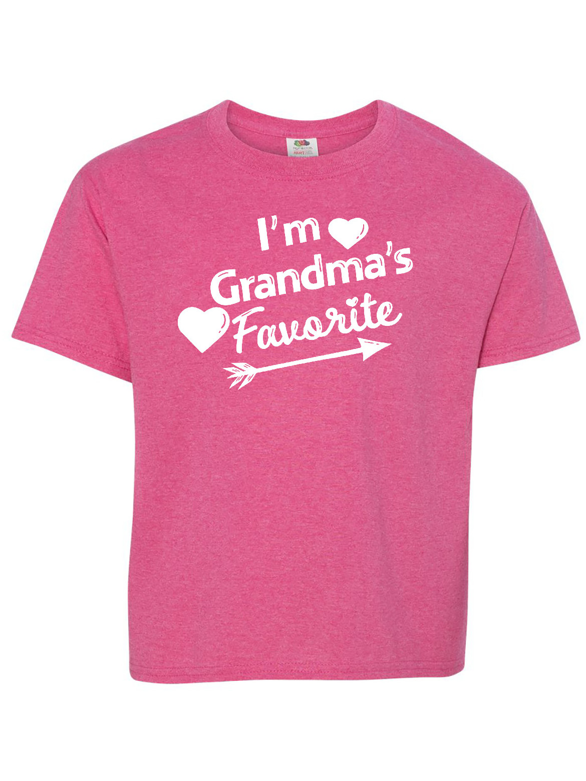 I'm Grandma's Favorite with Arrow and Hearts Youth TShirt  Walmart