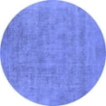 thumbnail image 1 of Ahgly Company Indoor Round Oriental Blue Industrial Area Rugs, 5' Round, 1 of 4