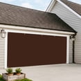 thumbnail image 4 of Brown Pure Color Garage Door Cover Banner 7 x 16 FT, Aesthetics Contemporary Luxury Garage Door Curtains Backdrop with Grommets for Indoor Outdoor Wall Party Porch Yard Decorations Background, 4 of 9