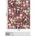 thumbnail image 2 of Christmas Throw Blanket Cute Dog Flannel Blanket Warm Soft Throw Blankets for Couch Bed for Women Men & Kids 60×80In, 2 of 6