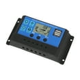 thumbnail image 4 of Controlador de carga solar, regulador de panel solar de 30 A, salida USB dual para paneles solares de 12 V/24 V, 4 of 15