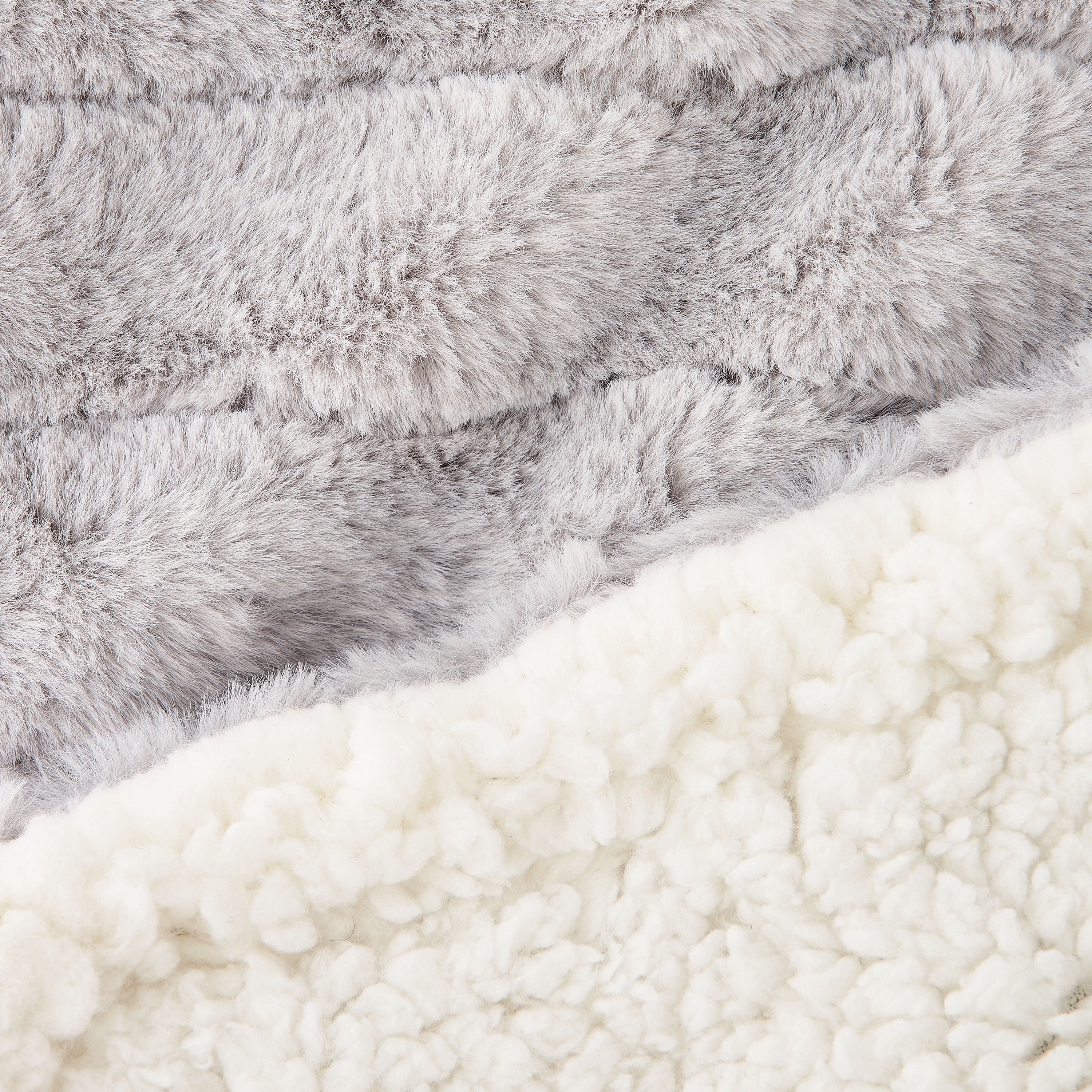 Parent's Choice Premium Plush Light Gray Blanket with Faux Sherpa Lining, for Baby or Toddler, 30" x 40"