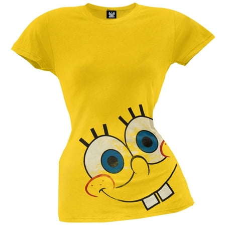 Junior Faces - Spongebob Squarepants - Big Face Juniors T-Shirt
