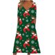 thumbnail image 1 of Vestido de vacaciones de manga larga con botones y cuello en V informal con estampado de otoño para mujer a la moda Pompotops  hdfakjf7115, 1 of 5