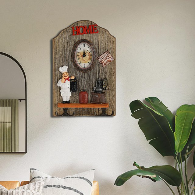 Reloj de ped de estilo retro, relojes de adorno colgantes coleccionables decorativos pa decoración de est de oficina Cocinero Sunnimix Reloj de pared