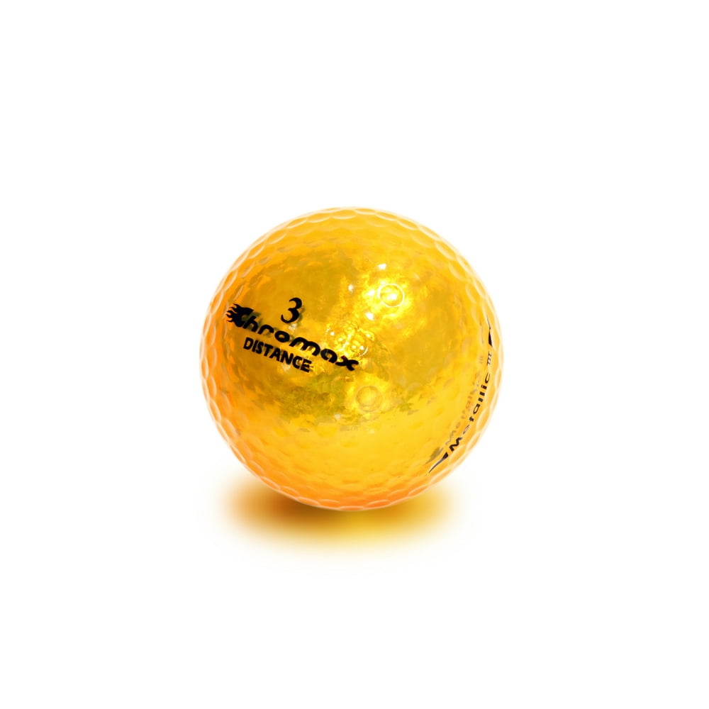Chromax Golf Balls, Gold, 6 Pack