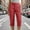 Red, variant on Womens High Waist Rolled Cuff Cargo Capri Pants, Double Side Pockets with Cozy Outdoor Daily Slacks Blue XXXL