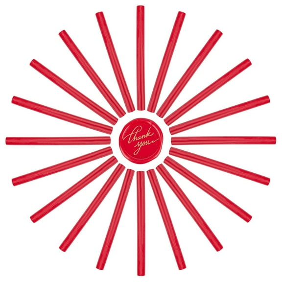 20 Pieces Glue Gun Sealing Wax Sticks Red Sealing Wax for Vintage Wax Seal Stamp and Letter Invitation Cards Wine Bottle Gift Package Decoration (11×135mm)