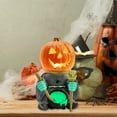 thumbnail image 5 of 4PCS Halloween Miniature Pumpkin Figurines Mini Resin Pumpkin Ghost Ornaments Fairy Lighted Halloween Garden Adornments Pumpkin Doll with LED Lights for Outdoor Home Garden Decoration, 5 of 8