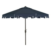 Safavieh Zimmerman 9' Market Crank UV Resistant Patio Umbrella, Navy