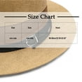 thumbnail image 4 of POIUYTR Panama Hat Sun Hats for Men Fedora Straw Beach Hat Classic Straw Boater Hat with Drawstring, 4 of 5