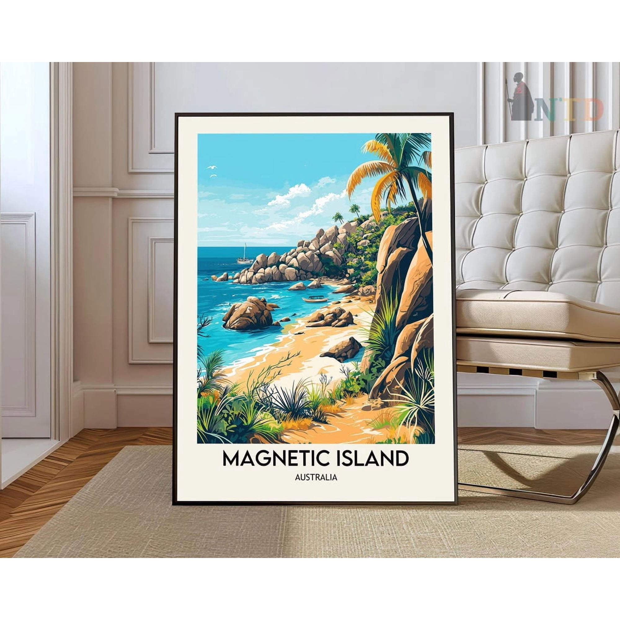 Magnetic Island Australia Poster, Queensland Tropical Wall Art