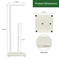 thumbnail image 2 of Free Standing Toilet Paper Holder with Wood Base, White, 2 of 8