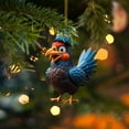thumbnail image 5 of CoreLiving Christmas Tree Chicken Ornaments, Festive Rooster & Turkey Decor, Colorful 2D Flat Designs for Holiday Decoration & Seasonal Home Styling, 5 of 6