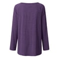 thumbnail image 3 of Scyoekwg Womens Long Sleeve Tunic Tops To Wear with Leggings Dressy Casual Tops Round Neck long Tops Lightweight Oversized Loose Blouse Valentine's Day Heart Print Shirts (#C01= Purple) XXL, 3 of 4