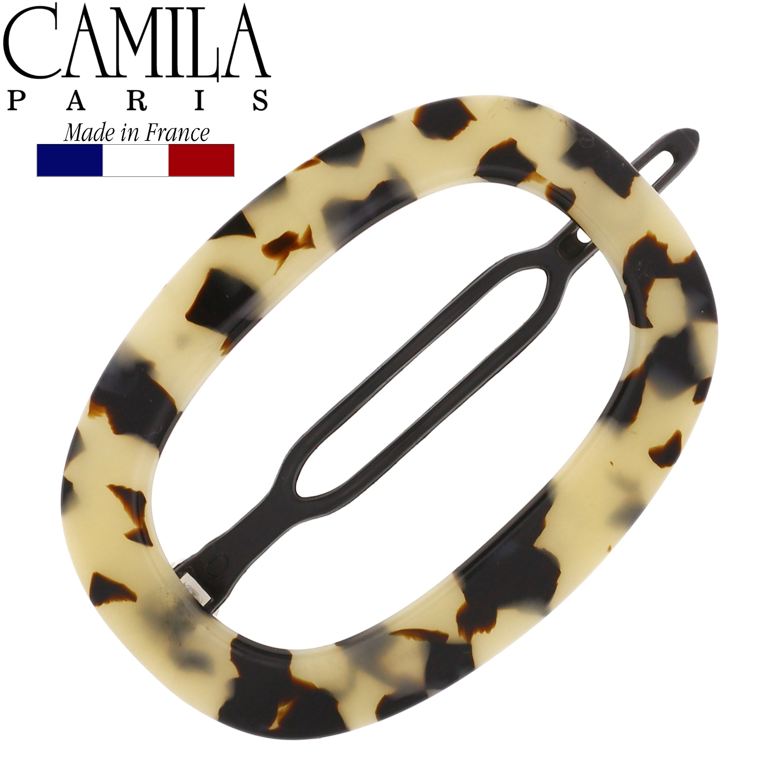 Cutout Oval Metal-Free Barrette - 3" x 3"
