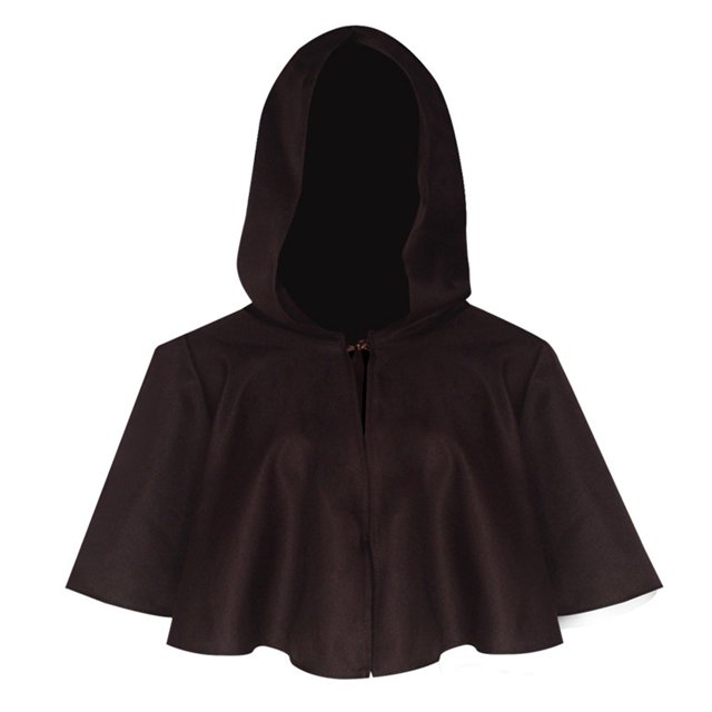 Dsscvnef Robe de Cour pour Femmes Cape d'Halloween Style Sombre COS Cape à Capuche Noël Musique Romance Fiction