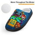 thumbnail image 4 of Kids Slippers Geometry Dash Geometry Dash House Slippers Warm Soft Plush Slipper Anti-Slip Winter House Shoes for Boys Girls, 4 of 7
