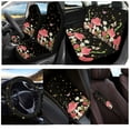 thumbnail image 2 of KUIFORTI Mushroom Butterfly Front and Rear Car Seat Cover Full Set Daisy Stars Front&Rear Seat Cover Safety Belt Pads Universal Center Console Armrest Pad Steering Wheel Covers,Pack of 8, 2 of 5