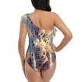 thumbnail image 5 of Goofa Colorful Cloud Spotted Dog Pattern Women's One Piece Swimsuits Tummy Control Bathing Suits Asymmetric One Shoulder Swimwear-X-Large, 5 of 6